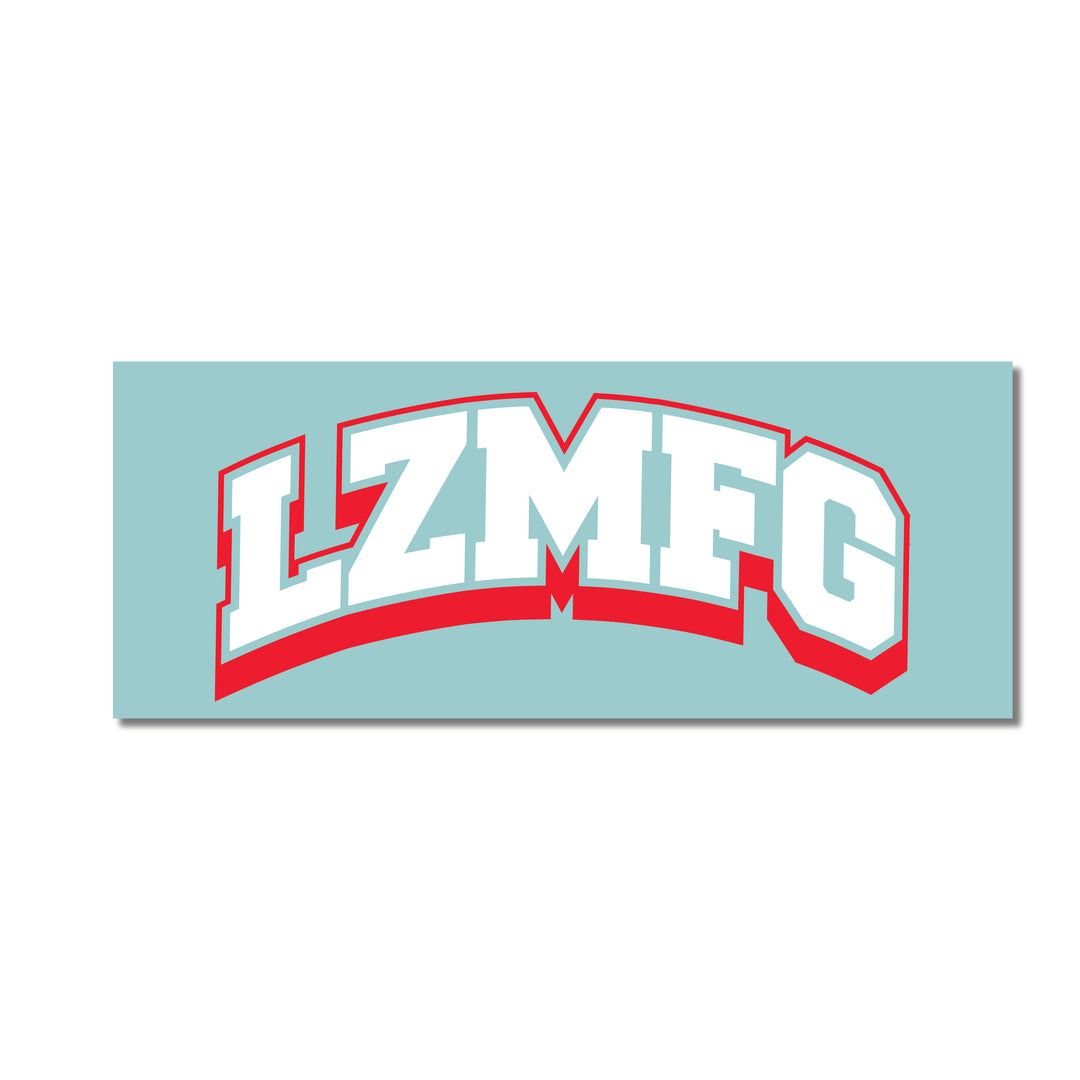 Collegiate Vinyl Die Cut Sticker - White and Red