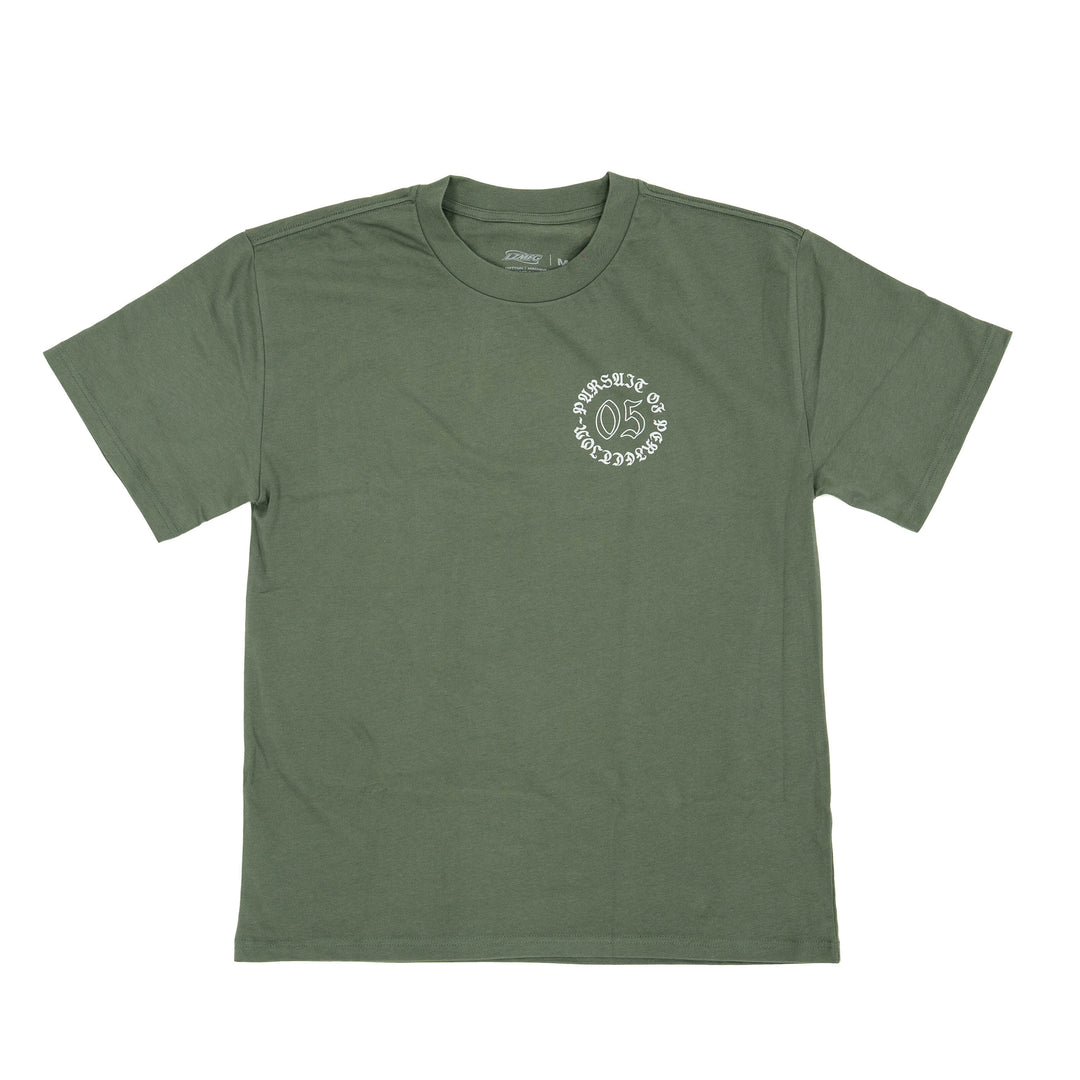 Blackletter Crest Heavyweight Tee: Cypress