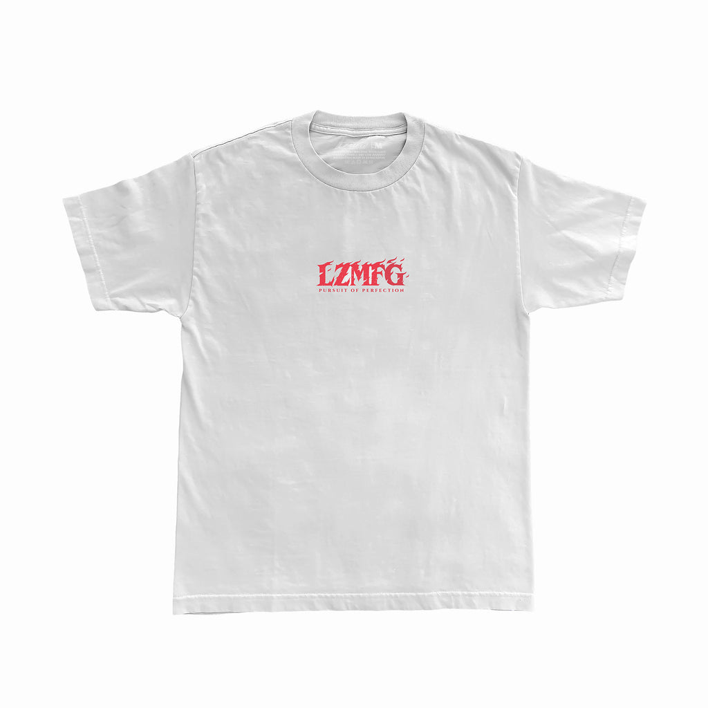 Up In Flames Tee (White) – LZMFG