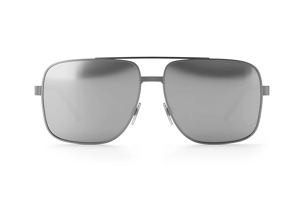 Heatwave Nimitz Sunglasses: Gun Metal, Silver Lens