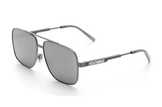 Heatwave Nimitz Sunglasses: Gun Metal, Silver Lens