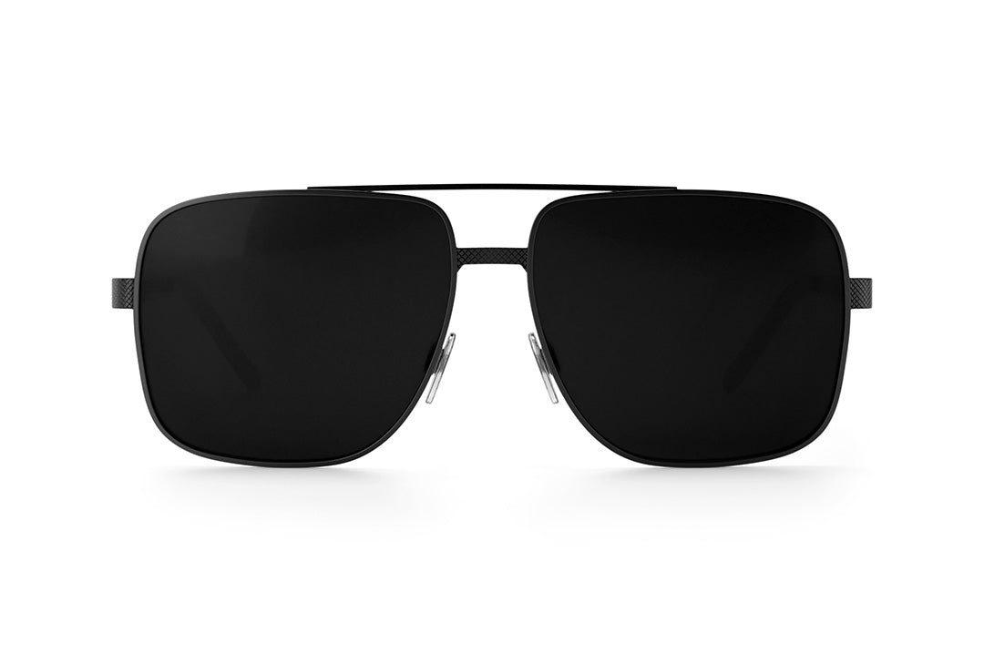 Nimitz Sunglasses: SATIN Black Frame ULTRA BLACK Lens