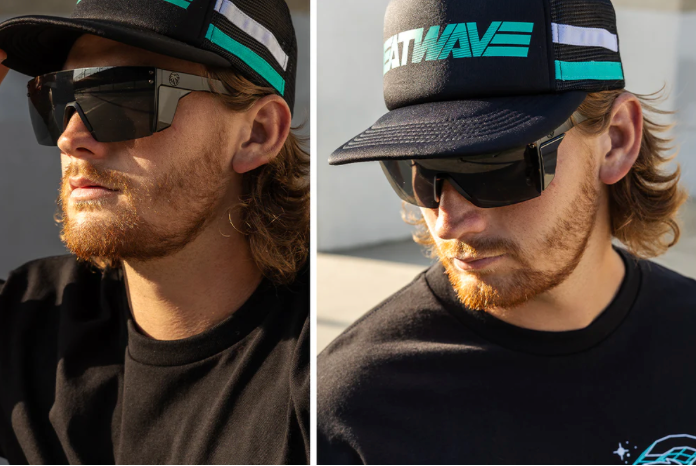 Heatwave Performance Lazer Face Sunglasses: Black Z87+