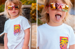 Heatwave Kids Lazer Face Sunglasses: Pink Waverunner