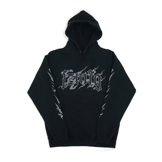 Gothic Chrome Hoodie | Black