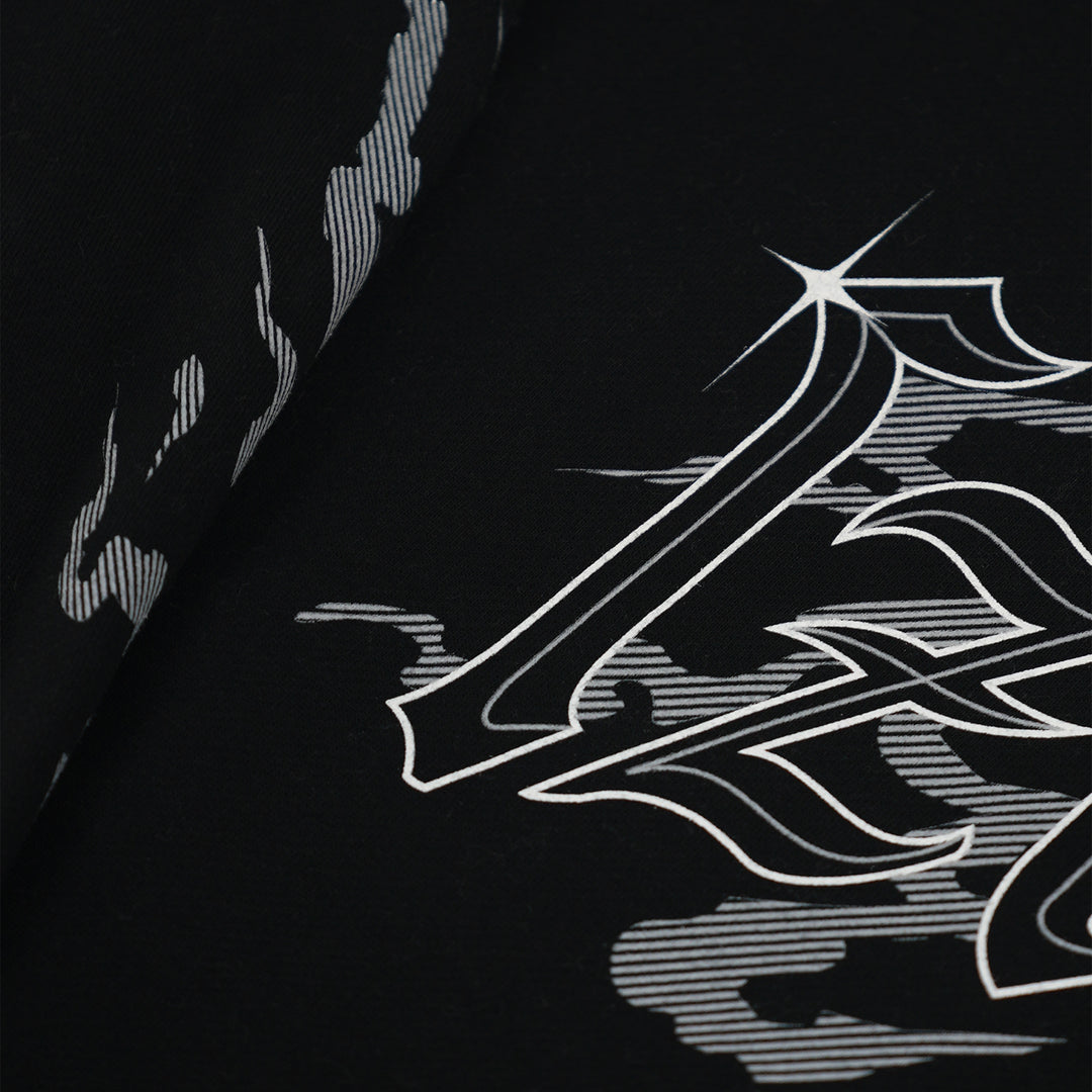 Gothic Chrome Hoodie | Black