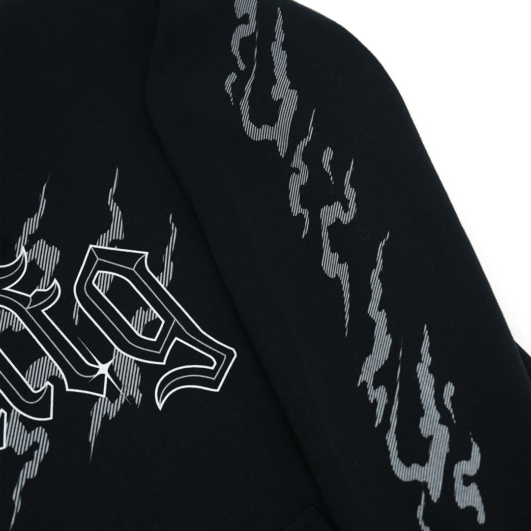 Gothic Chrome Hoodie | Black
