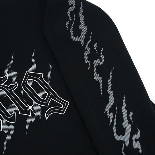 Gothic Chrome Hoodie | Black