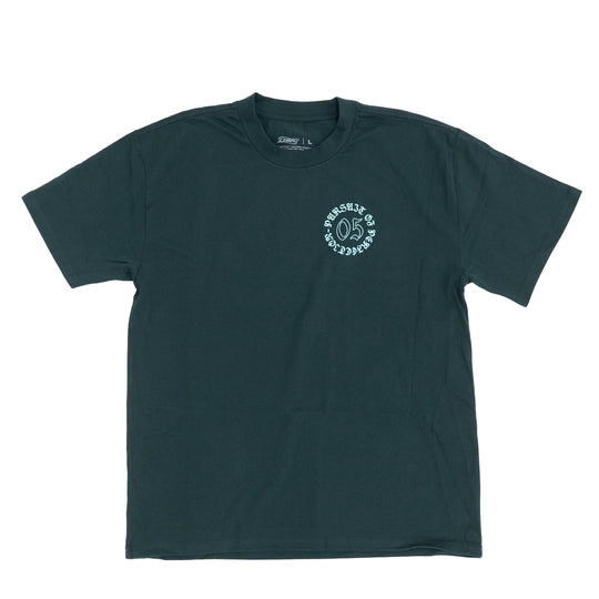 Blackletter Crest Heavyweight Tee: Pine Green
