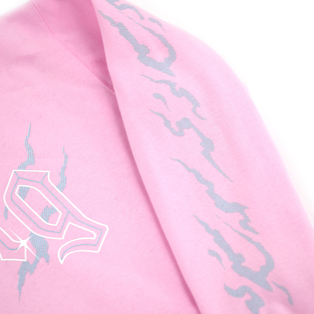Gothic Chrome Hoodie | Pink