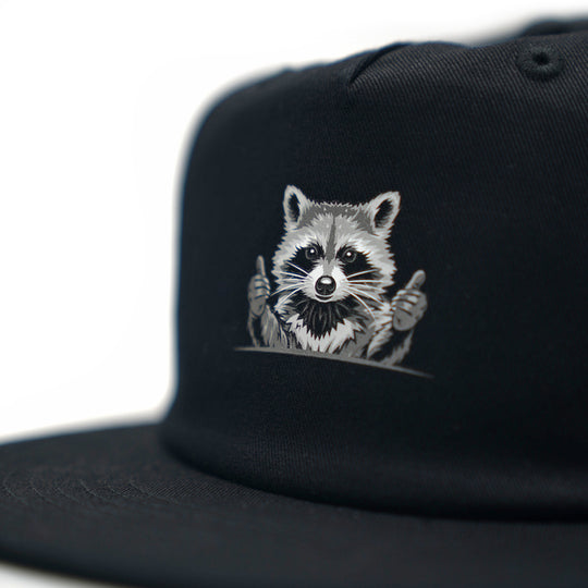 F22 Raccoon Hat: Black