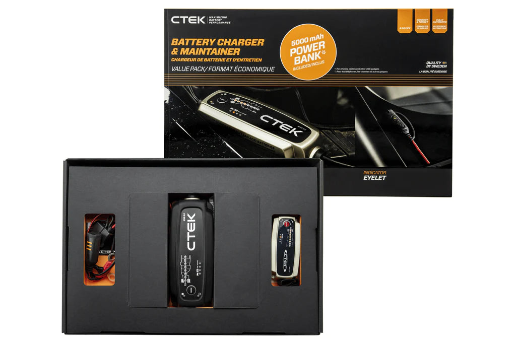 CTEK MXS 5.0 12v Car Van Bike Smart Battery Charger +Battery Level  Indicator✅+M✅