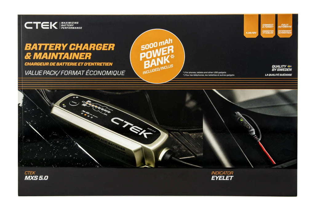 CTEK MXS 5.0 8 Stage Battery Charger - The Wetworks