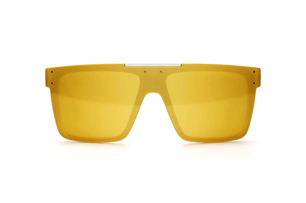 Heatwave Quatro White Frame, Gold Lens