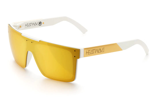 Heatwave Quatro White Frame, Gold Lens