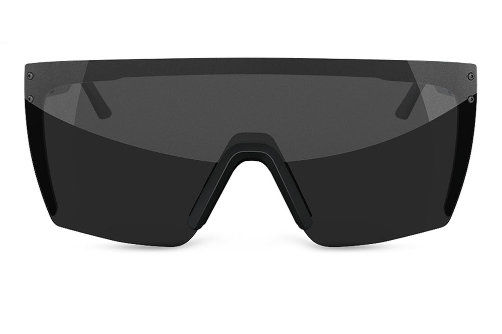 Heatwave Lazer Face Sunglasses: Black Metal Customs