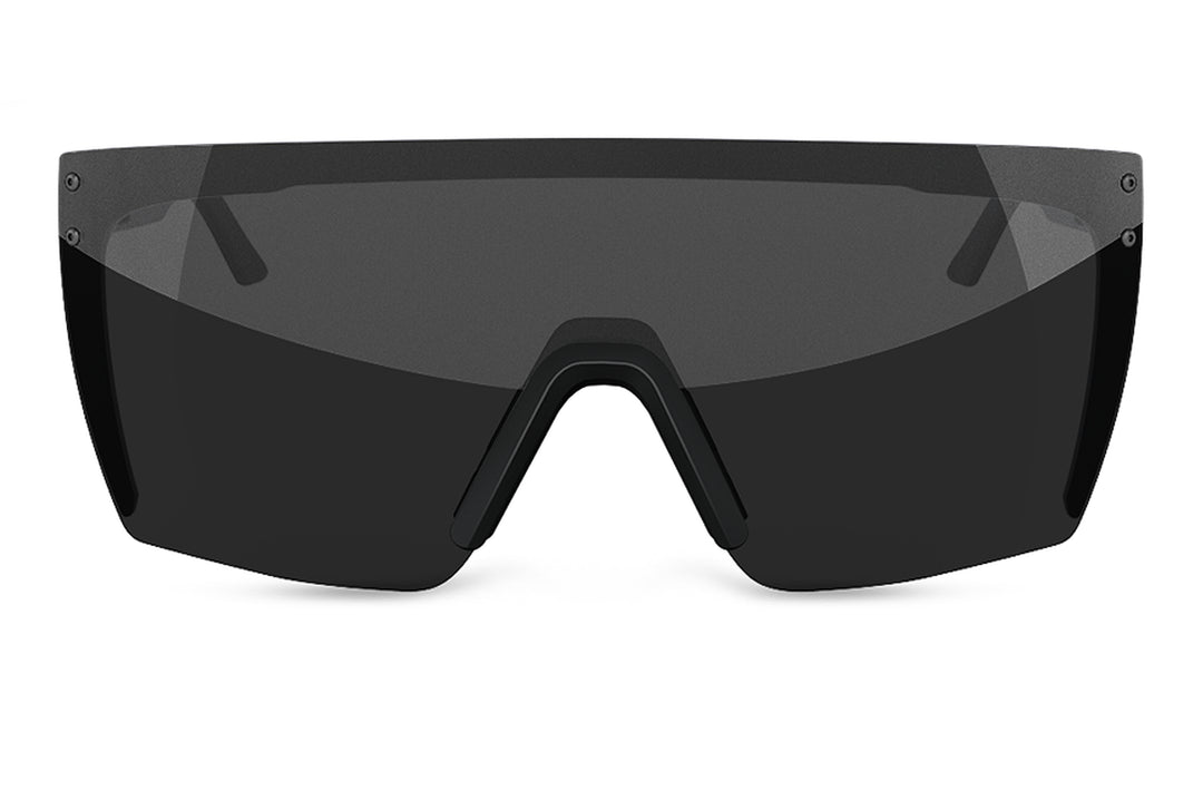 Heatwave Lazer Face Sunglasses: Black Metal Customs